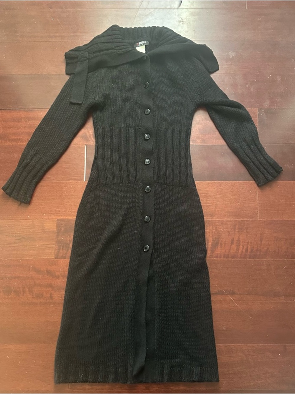 Vintage 90s/Y2K Wide Collar Morgan De Toi Maxi Cardigan
